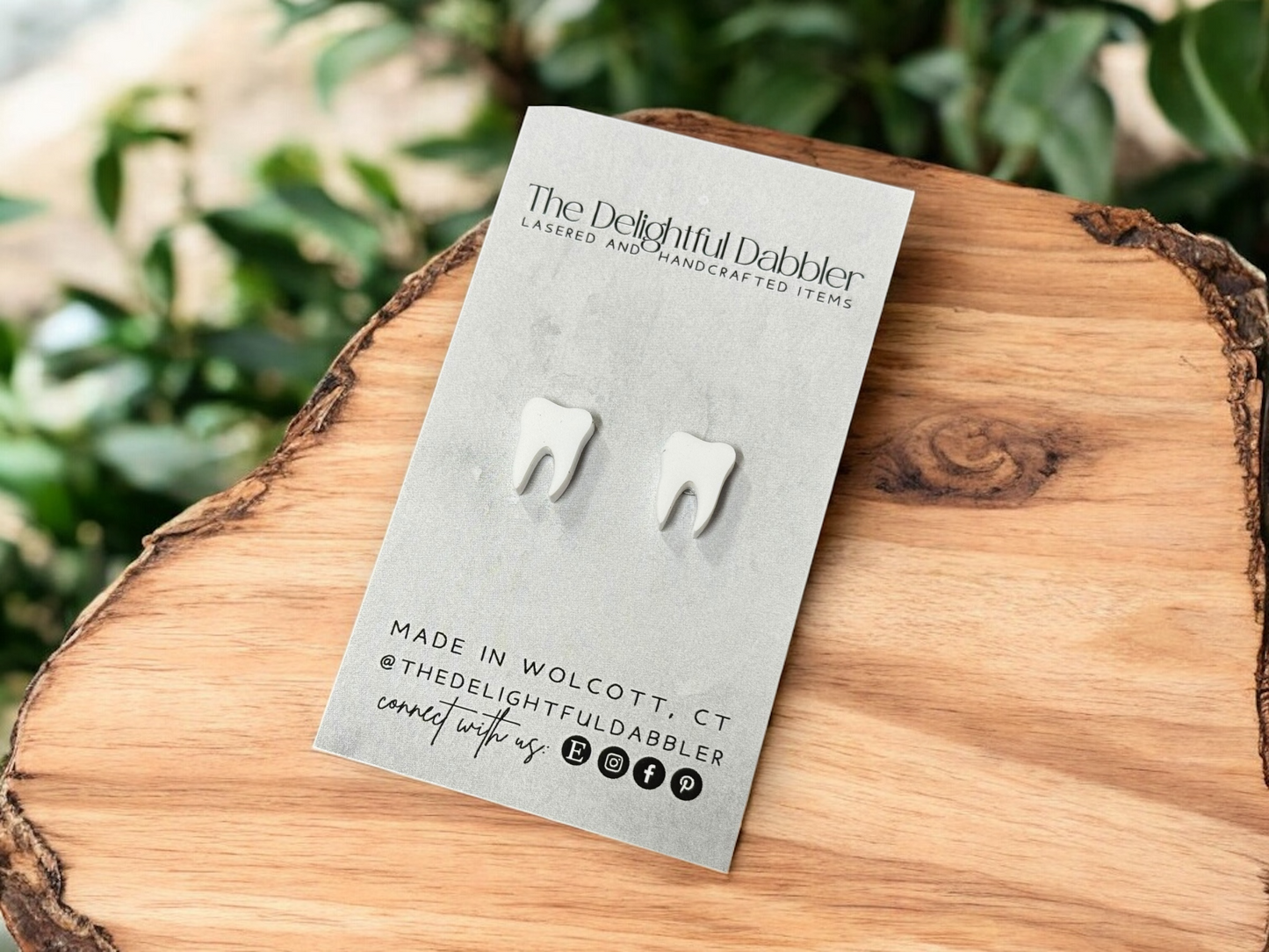 Tooth Shaped studs - Molar Acrylic Earrings