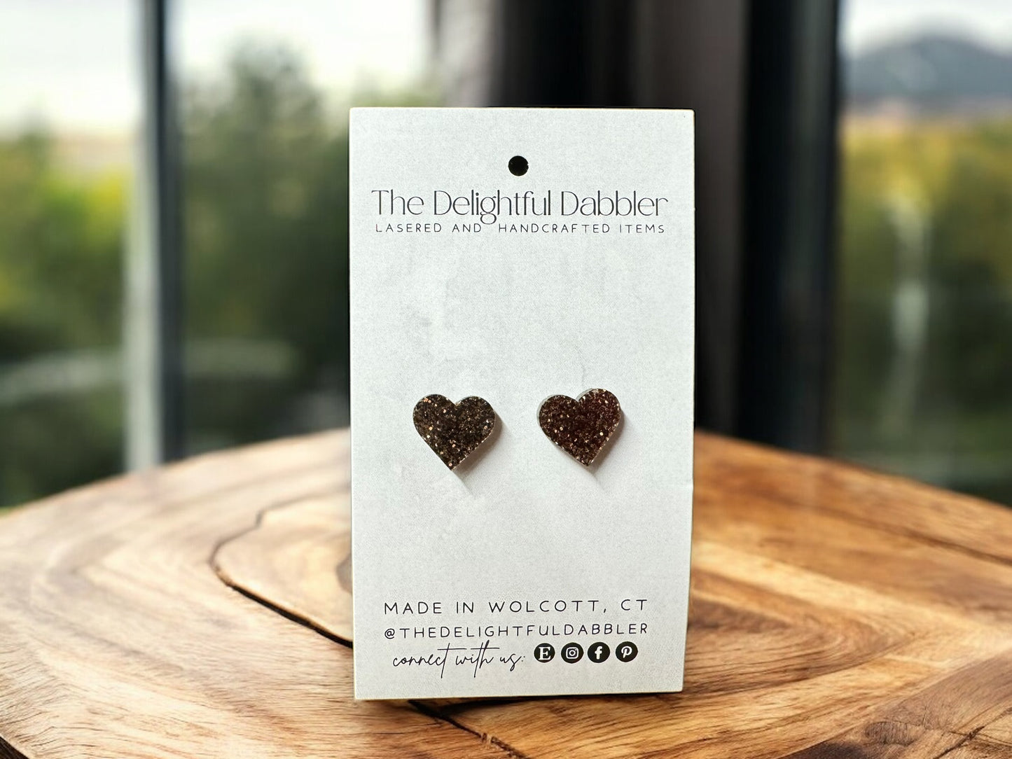 Glitter Heart Earring Collection
