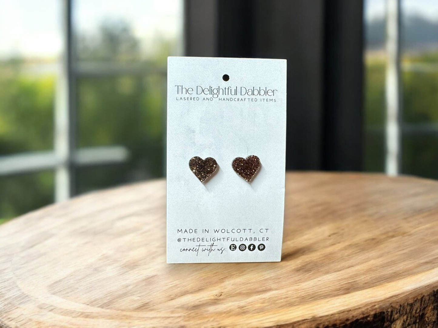 Glitter Heart Earring Collection