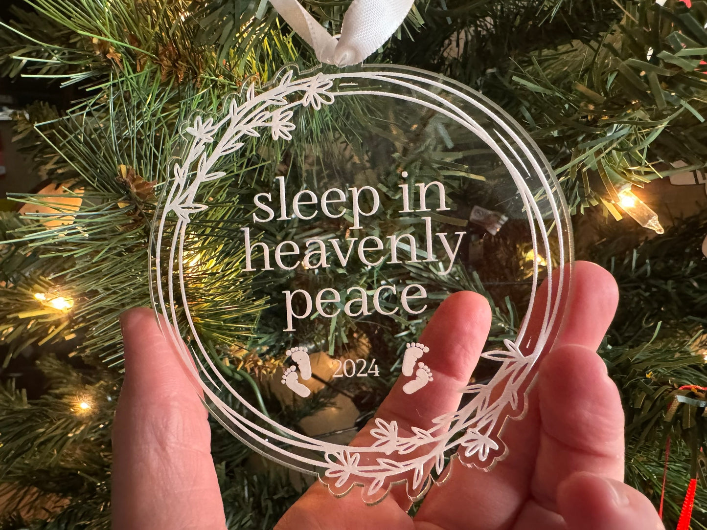 Sleep in Heavenly Peace Ornament - infant loss, miscarriage, remembrance