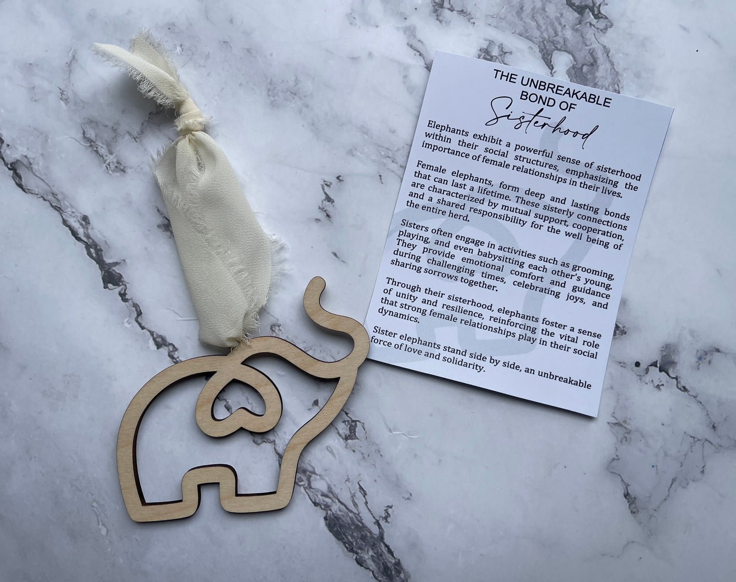 Sisterhood Elephant Ornament
