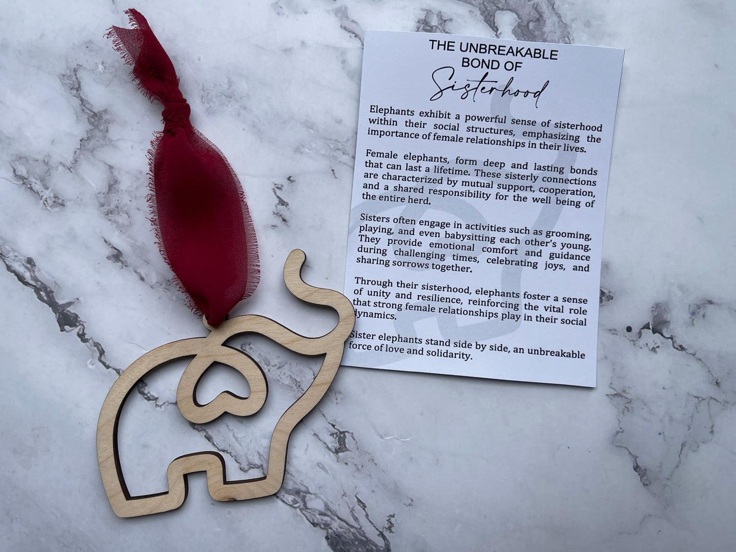 Sisterhood Elephant Ornament