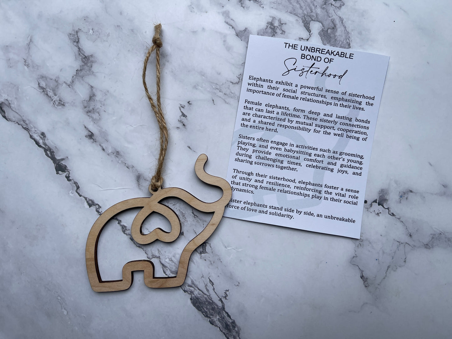 Sisterhood Elephant Ornament