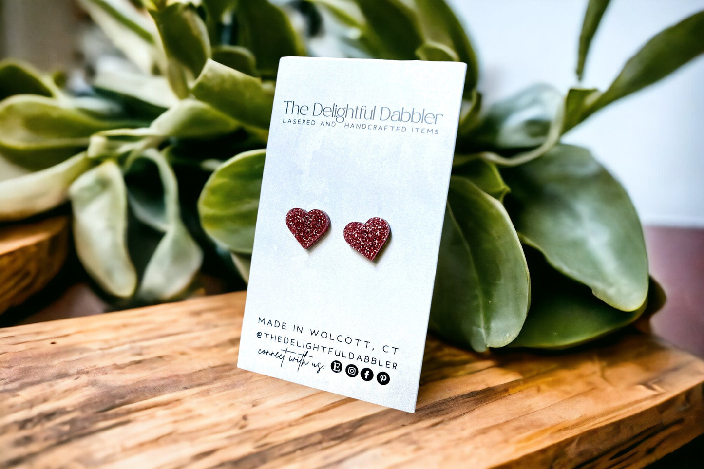Glitter Heart Earring Collection