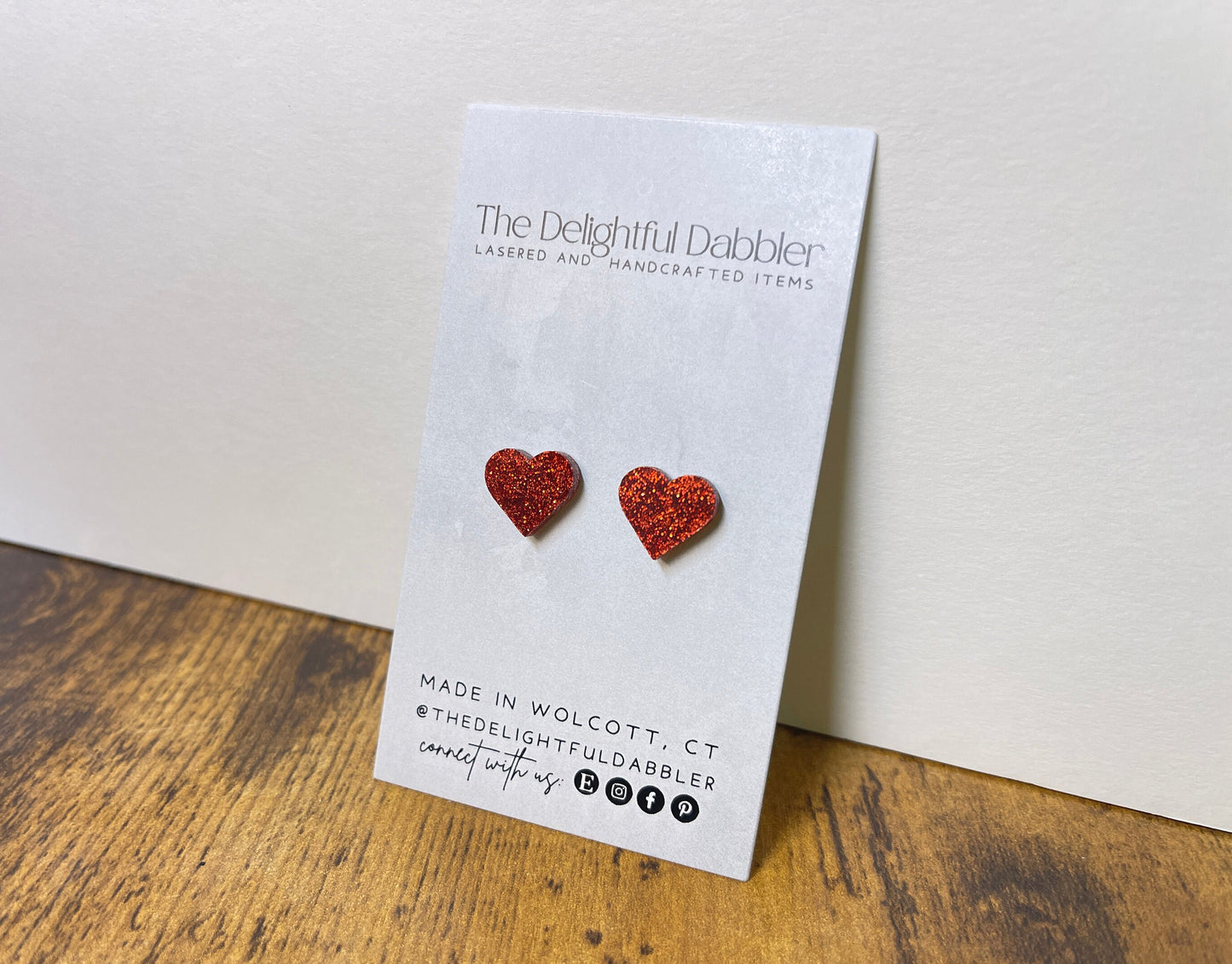 Glitter Heart Earring Collection