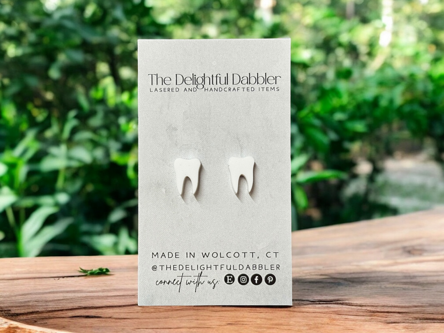 Tooth Shaped studs - Molar Acrylic Earrings