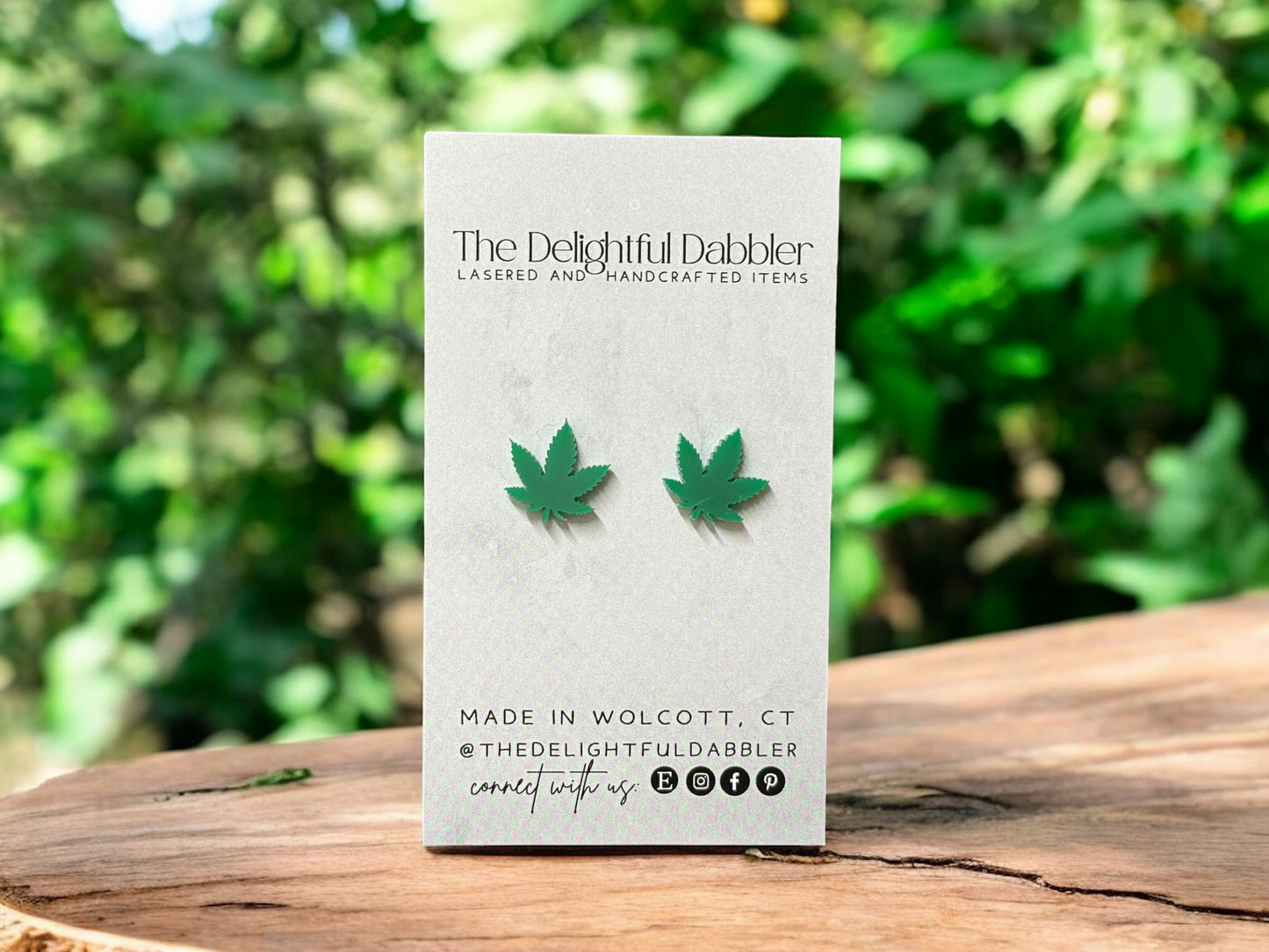 Weed Earrings - Matte and Glitter acrylic studs