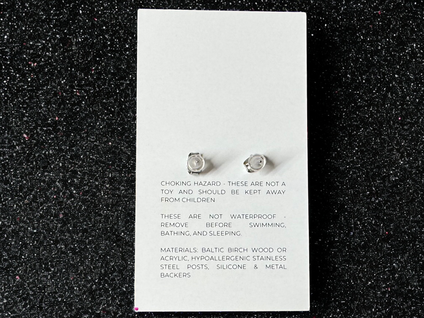 Candy Corn Wood Stud Earrings
