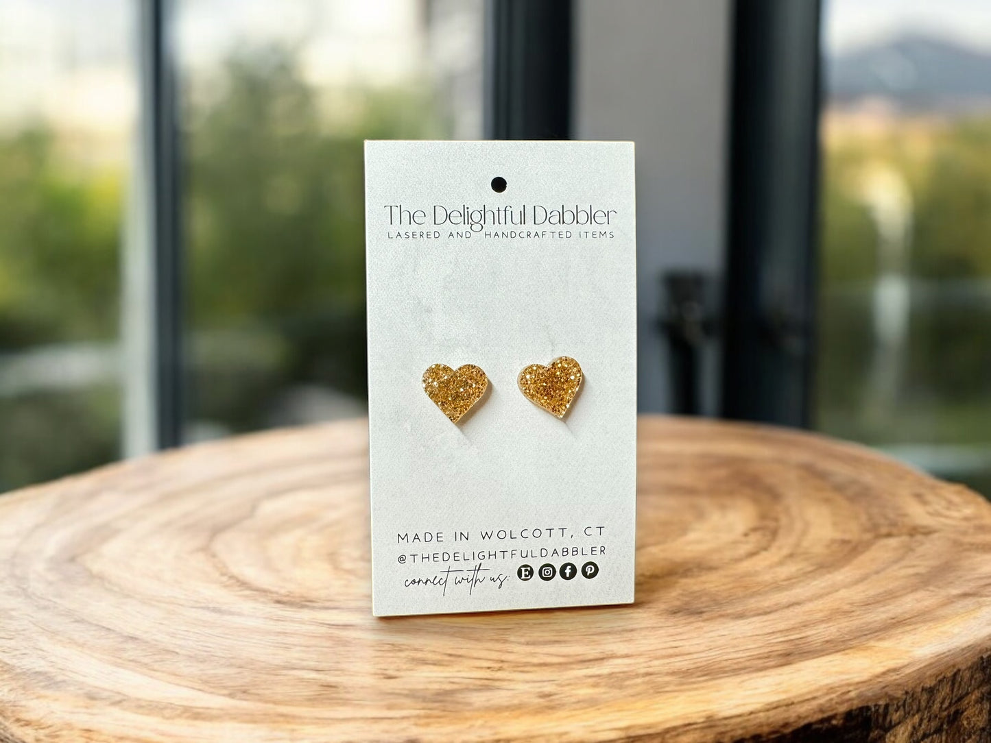 Glitter Heart Earring Collection