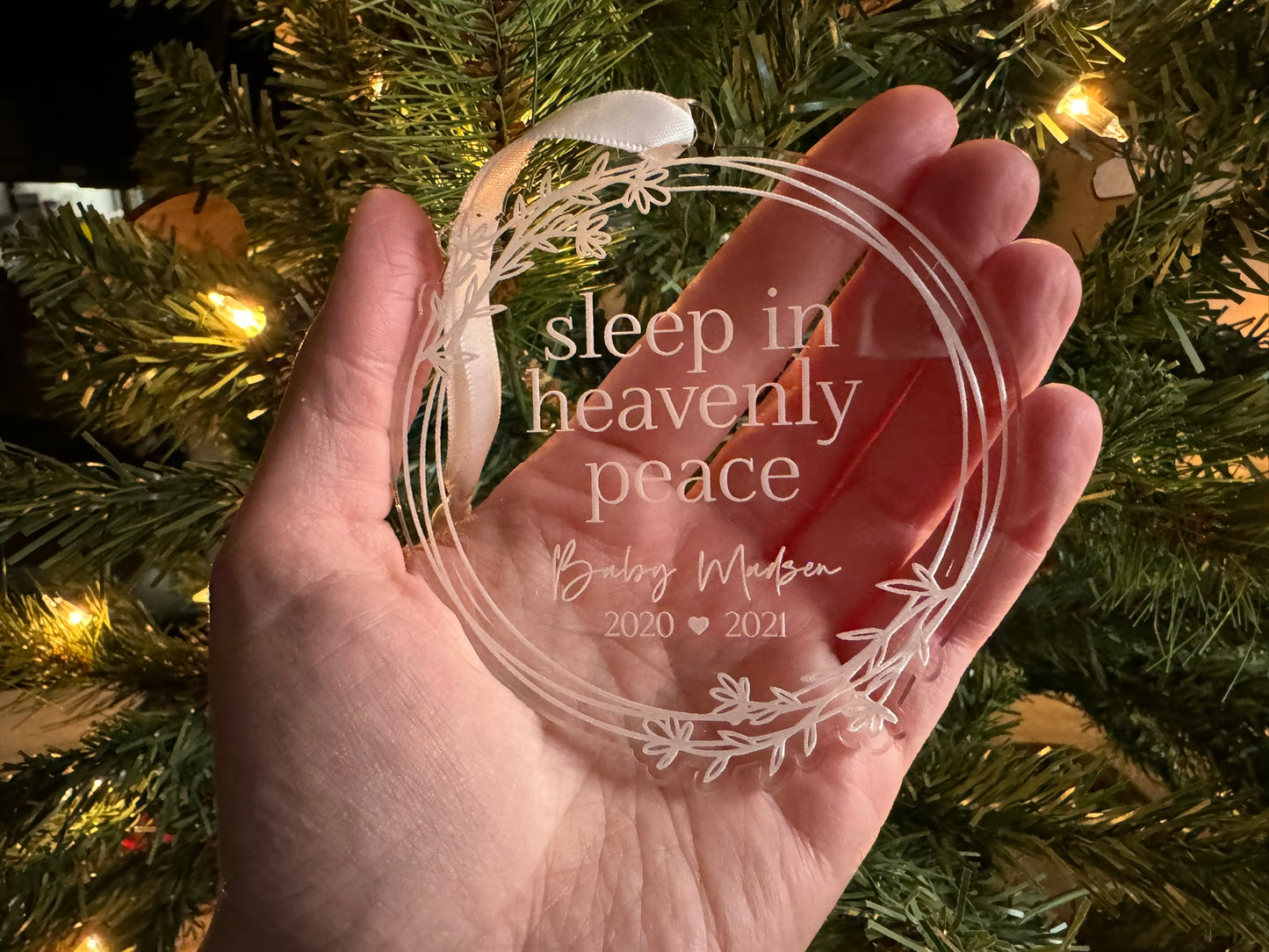 Sleep in Heavenly Peace Ornament - infant loss, miscarriage, remembrance