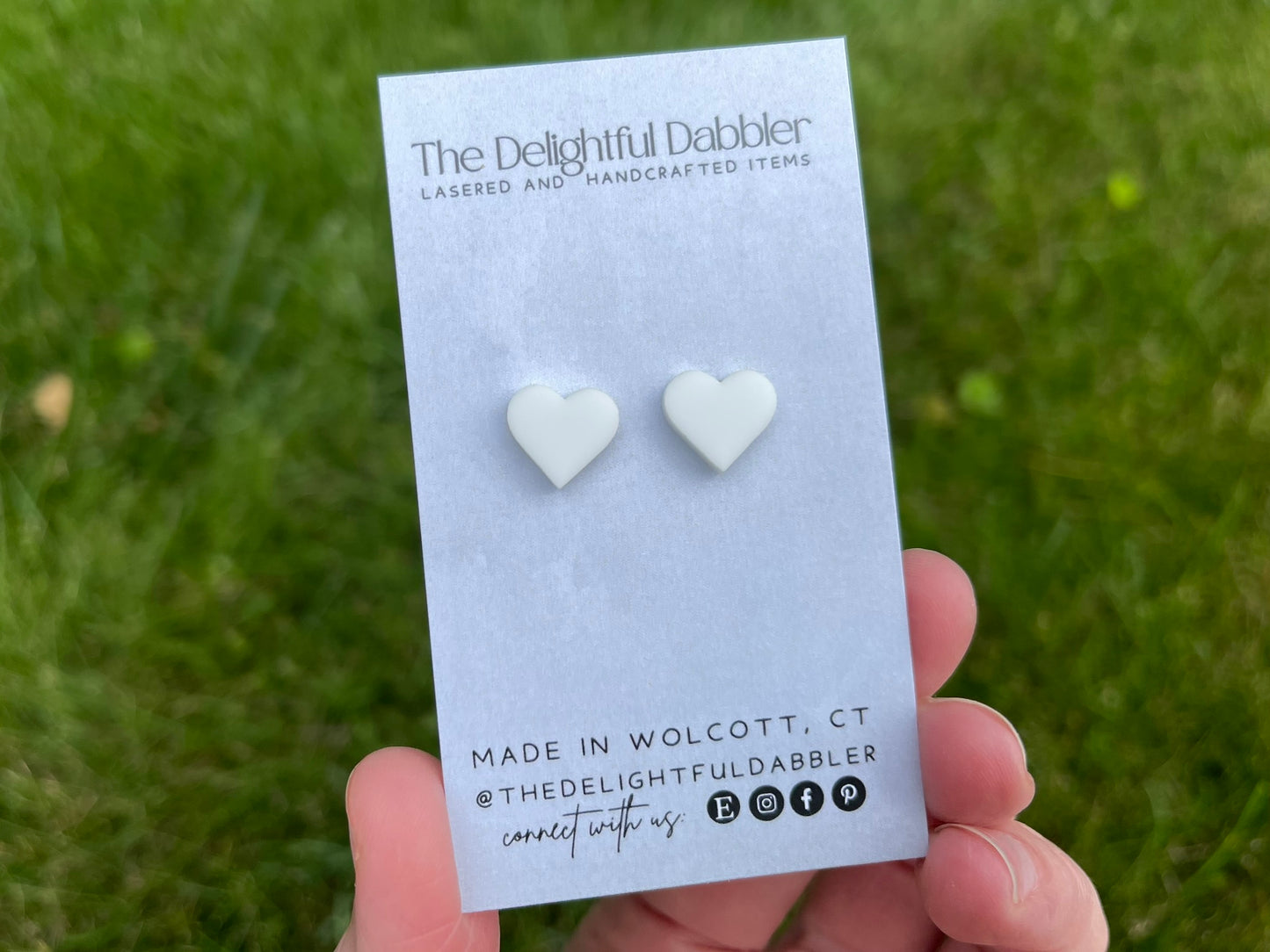 Matte Heart Stud Earring Collection