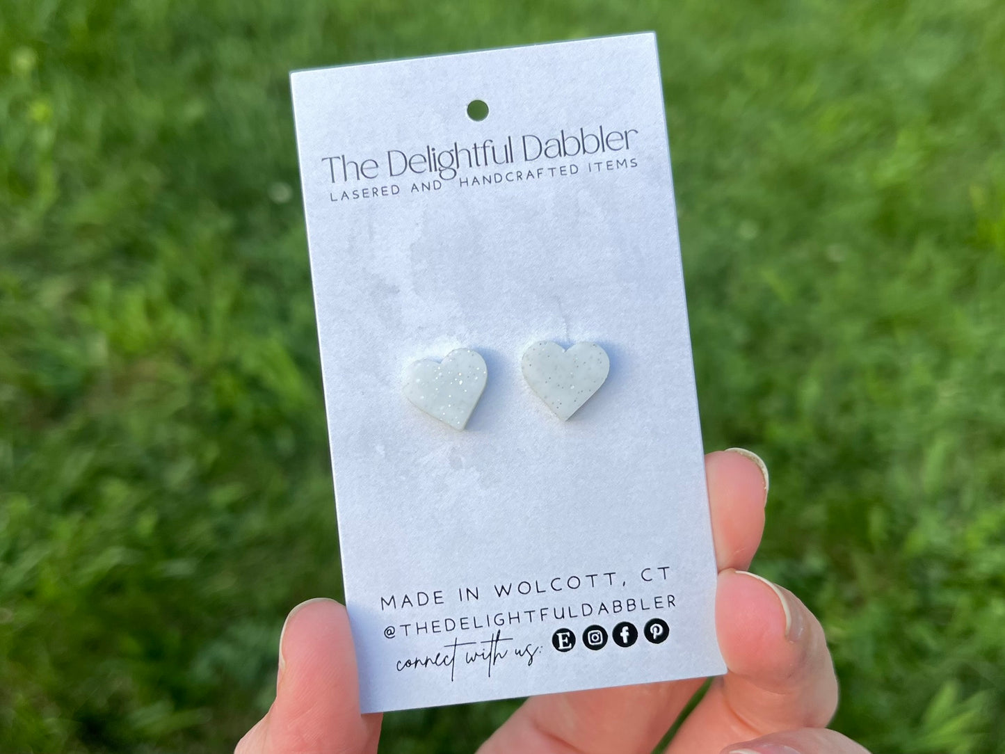 Glitter Heart Earring Collection