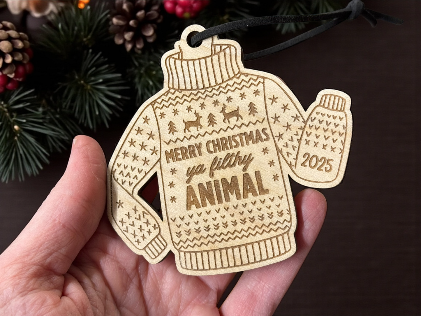 Merry Christmas Ya Filthy Animal Ornament