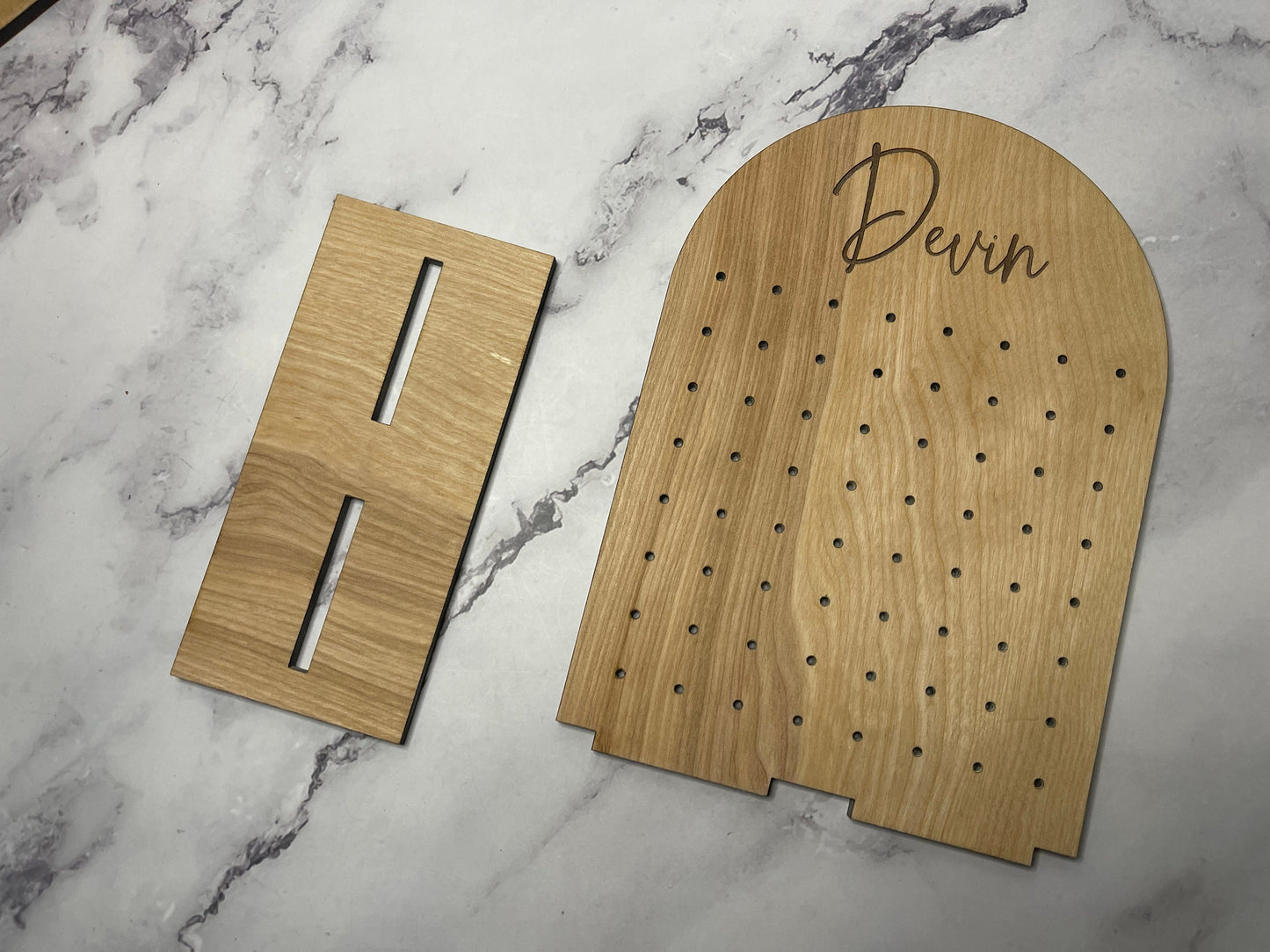 Wood Earring Holder organizer stand