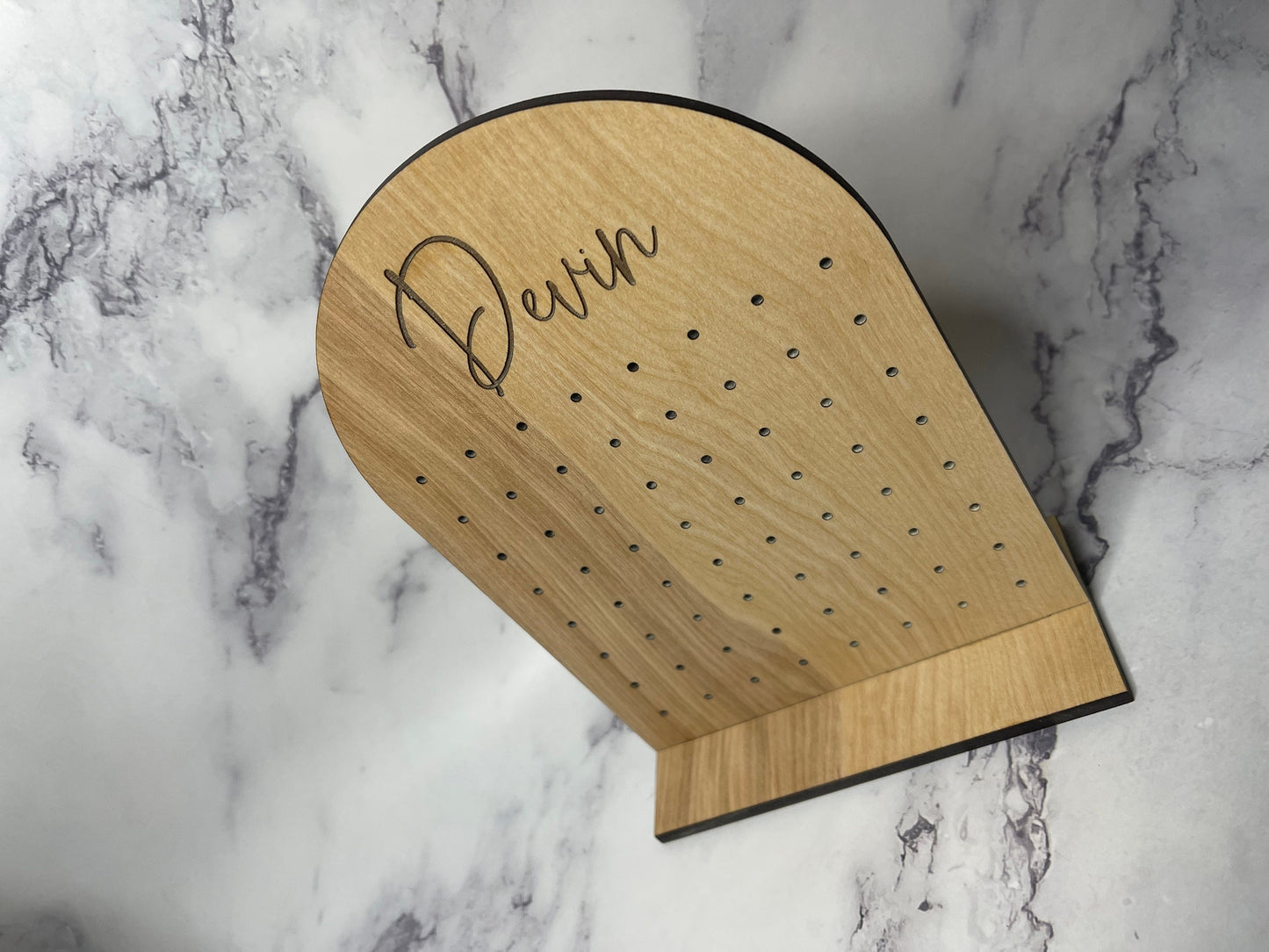 Wood Earring Holder organizer stand