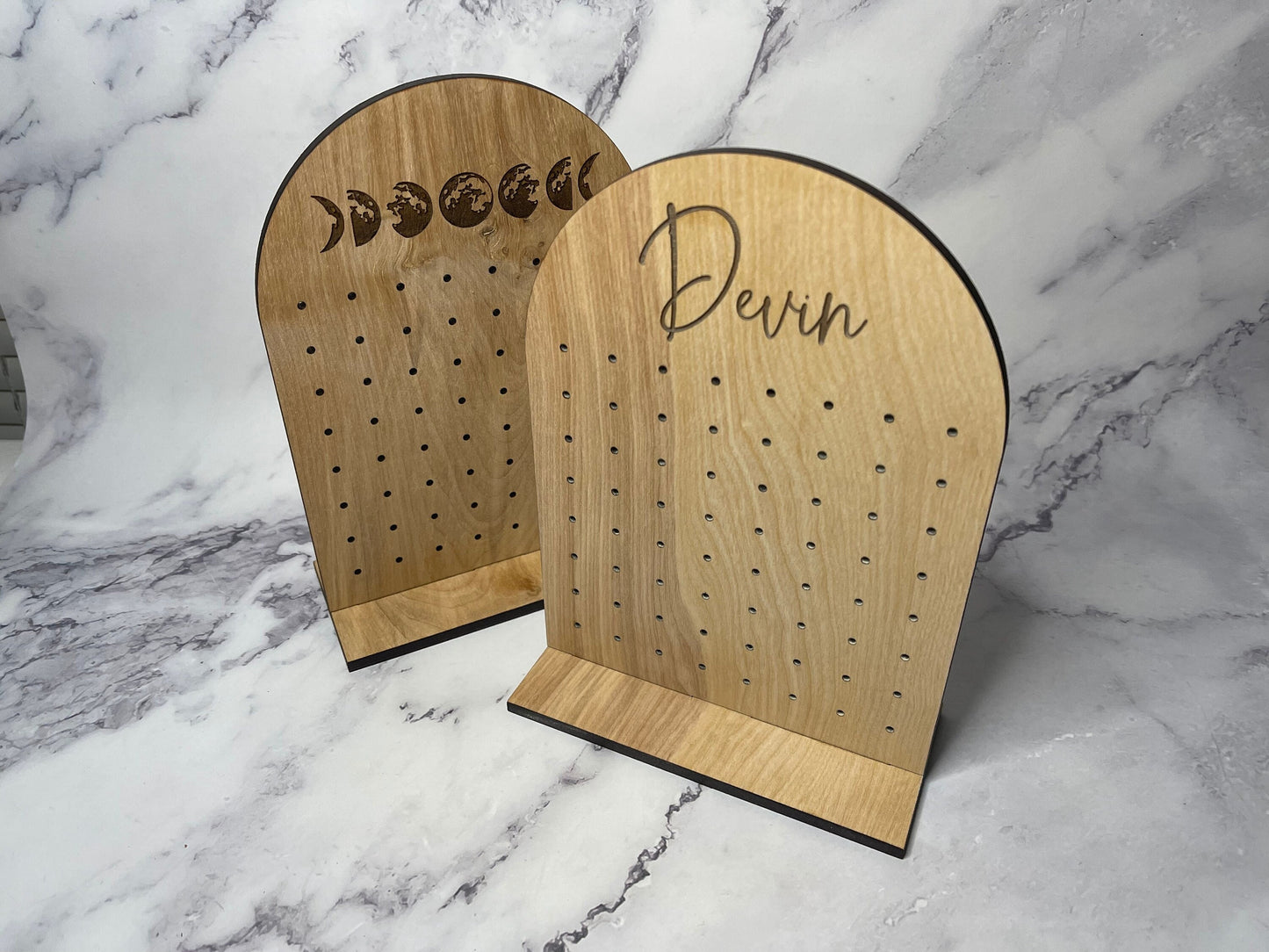 Wood Earring Holder organizer stand