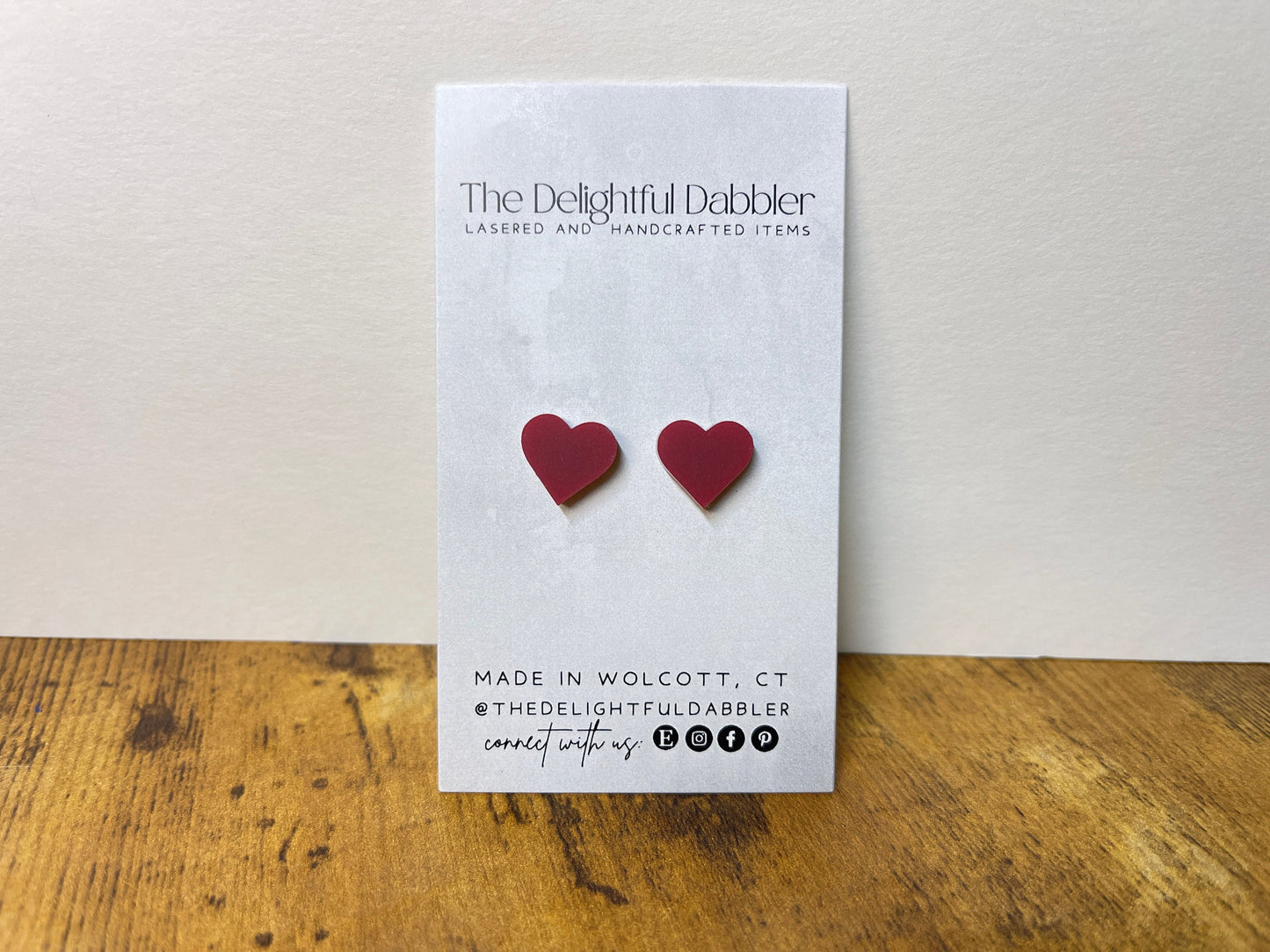 Matte Heart Stud Earring Collection