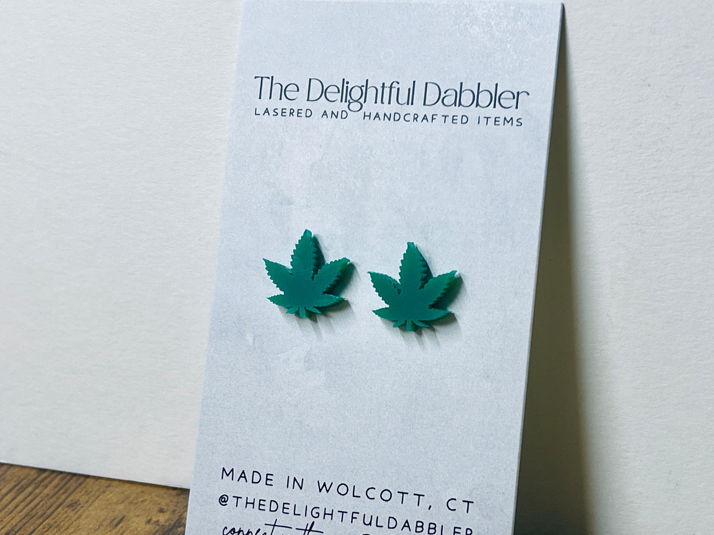 Weed Earrings - Matte and Glitter acrylic studs