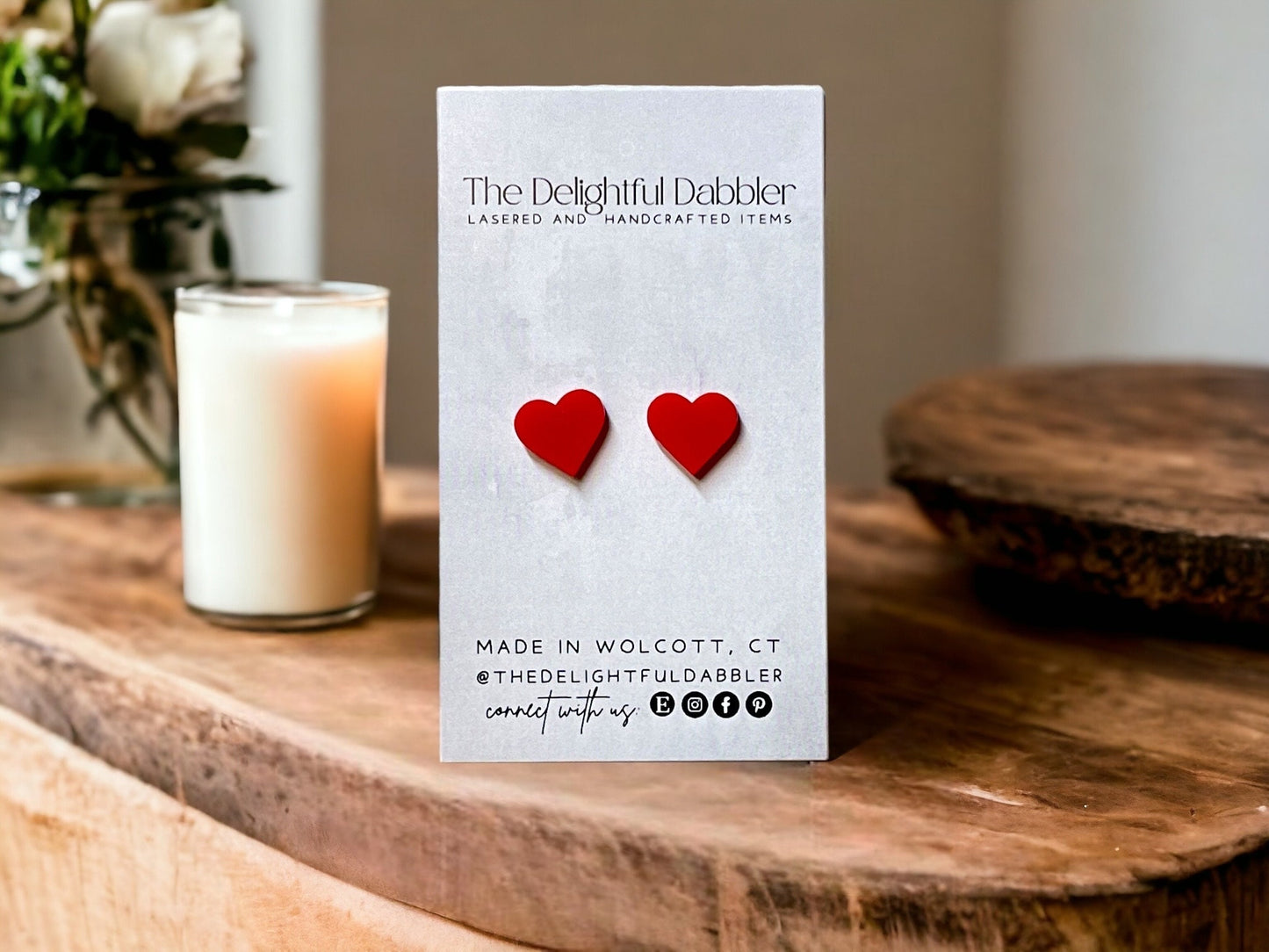 Matte Heart Stud Earring Collection